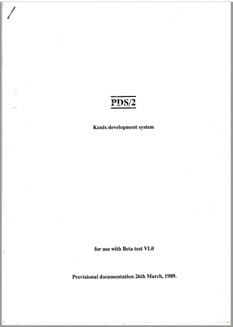 Konix PDS User Manual v0.01 Konix PDS User Manual v0.01